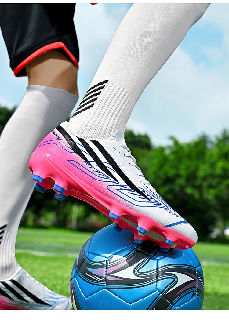 Chaussures de football professionnelles AG pour hommes, résistantes, décontractées, à crampons, antidérapantes, Fast Foo451·a