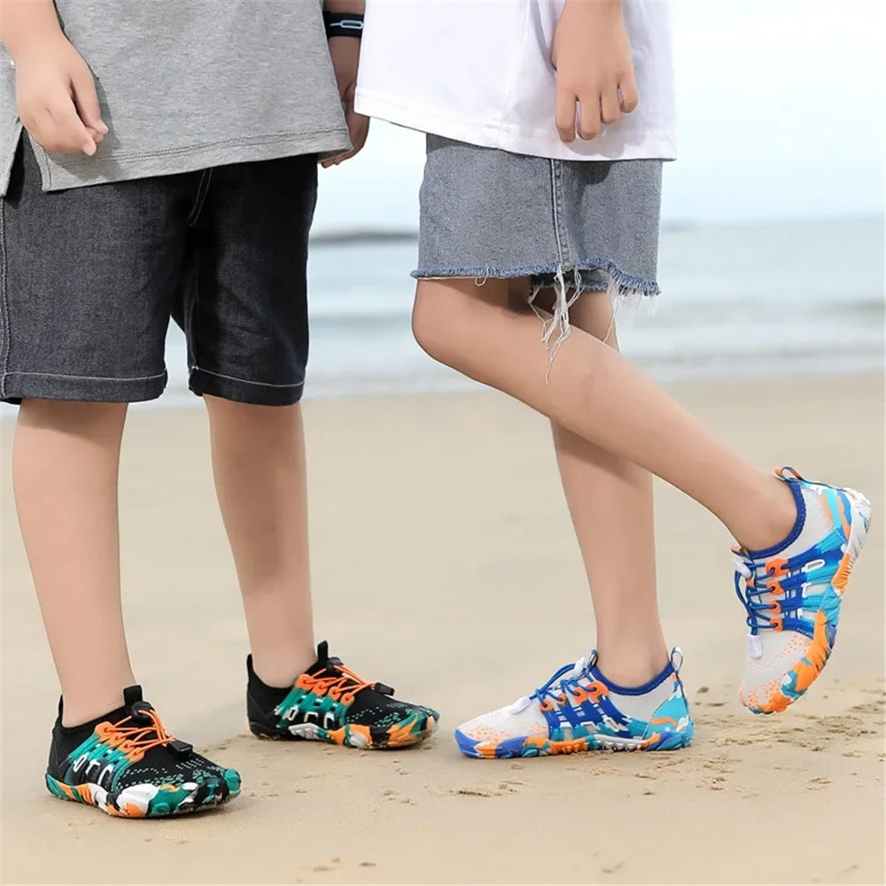 New 12 Colors Water Shoes Kids Summer Beach Five Fingers Barefoot Swimming Aqua Shoes Quick Dry Seaside River Children Sneakers