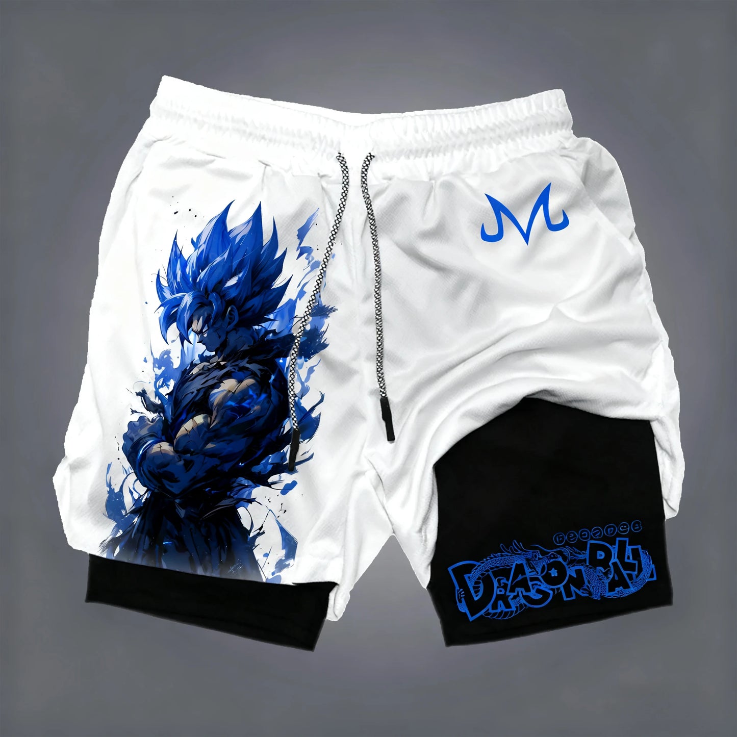 Dragon Ball Anime GOKU Peripheral Printed Double Layer Shorts 2026 Latest Spring and Summer Sports Men's Loose Breathable Pants