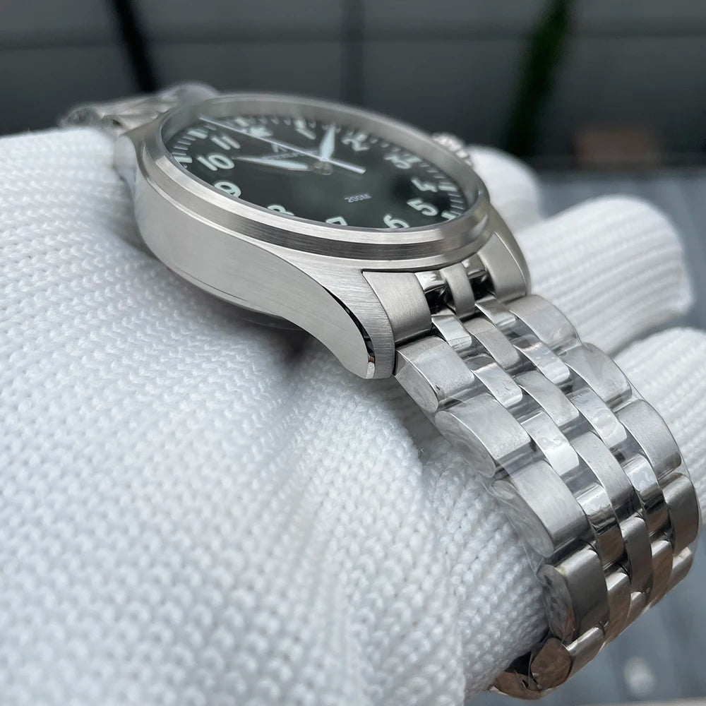 STEELFLIER Official SF743 Quartz Pilot VH31 Steel Strap Onion Crown 20Bar Waterproof Sapphire Crystal Luxury Dive Luminous Watch