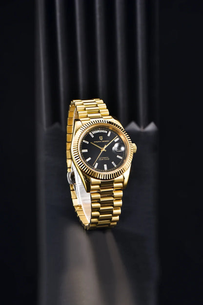 Relógio PAGANI DESIGN DD40 para homem – Modelo em ouro rosa, relógio de pulso mecânico de luxo, movimento automático, vidro de safira com tratamento antirreflexo, estanque