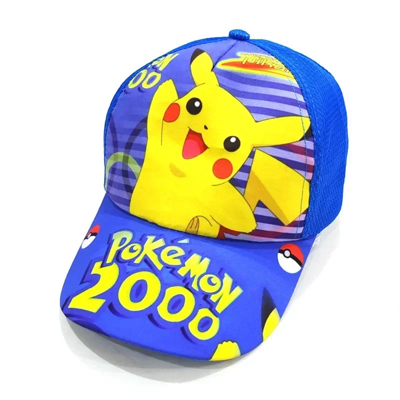 Pokémon Go Anime-figur Pikachu Polyester-baseballkasket med tryk Tegneserie-kasket med skygge Børnedragt Dekoration Fødselsdagsgaver