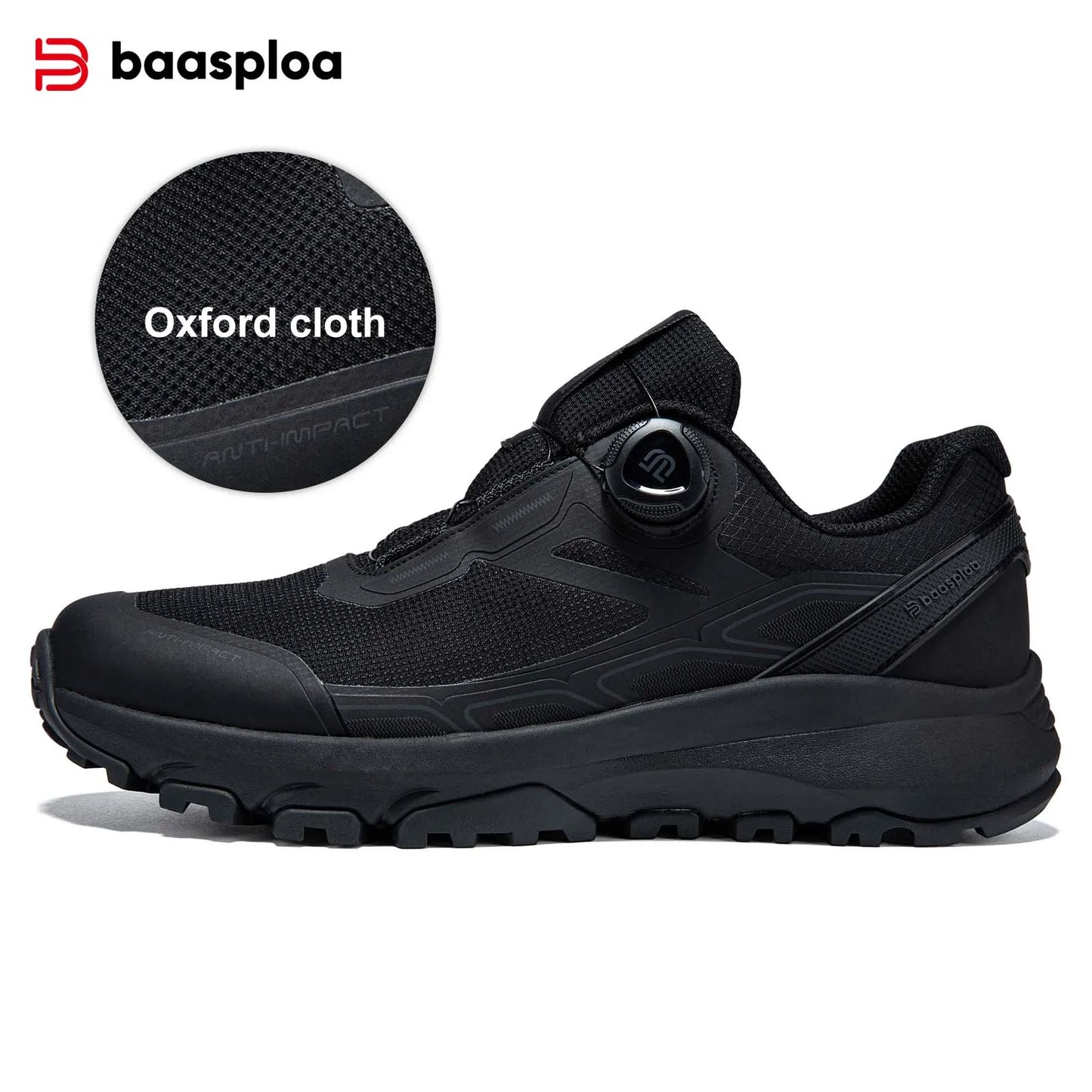 Baasploa Men Hiking Shoes Outdoor Climbing Mesh Breathable Travel Walking Shoes Male Non-Slip Wear Resistant Comfortable Sneakers