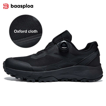 Baasploa Men Hiking Shoes Outdoor Climbing Mesh Breathable Travel Walking Shoes Male Non-Slip Wear Resistant Comfortable Sneakers