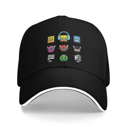 Geometri Gaming-terning Dash Baseballkasketter Hip Hop Extreme Demon Sandwich-kasket Unisex-stil Justerbar Dad Hat Løb Golf