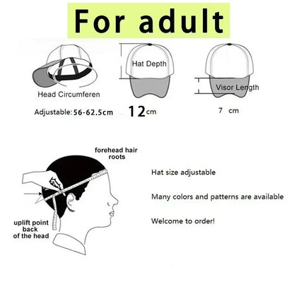 Cute SpongeBobs Baseball Cap Movie Cartoon Round Role Boy Girl Kids Adult Sport Casual Sunshade Adjustable Anime Peaked Mesh Hat