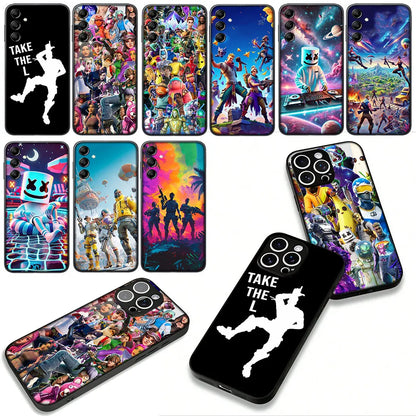 Ovitek z motivom igre F-ForTnites za Samsung Galaxy A07 A13 A12 A23 A42 A50 A51 A52 A53 A70 A71 A72 A21S A04 Note 20 9 8 10