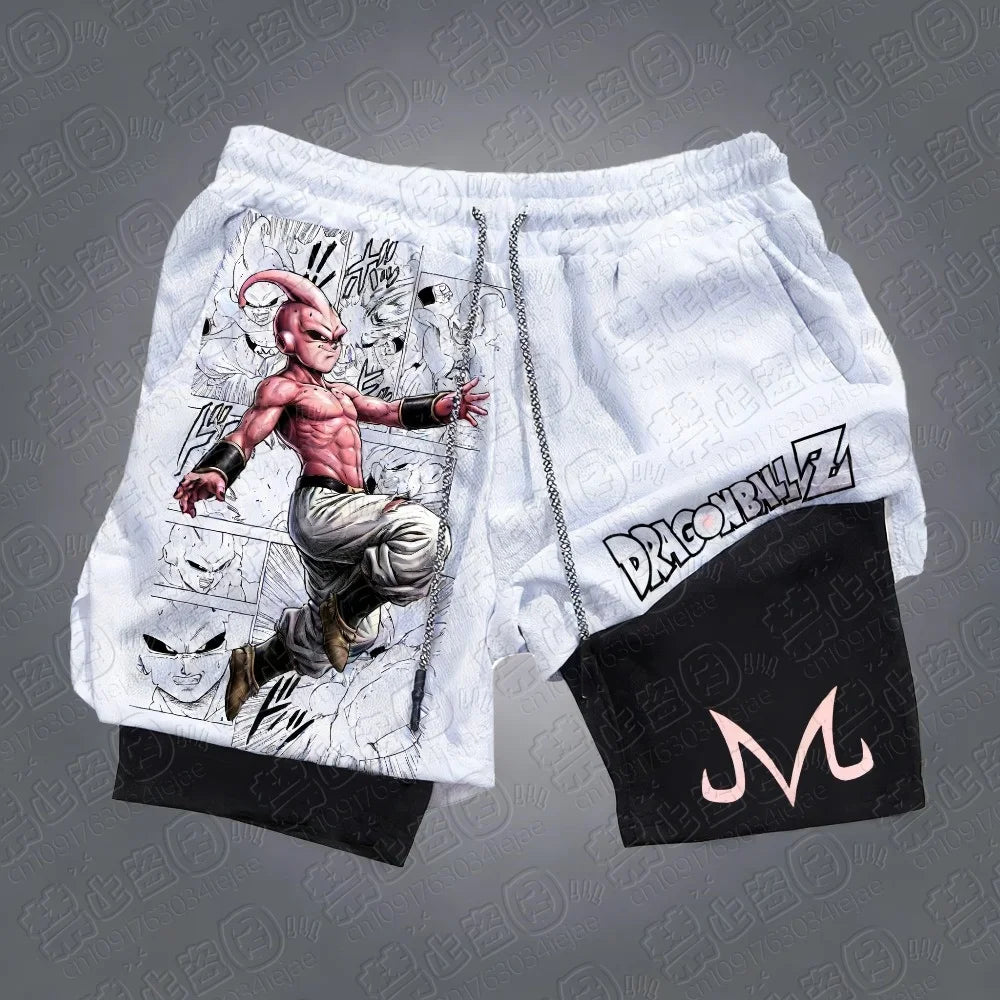 Dragon Ball Anime Printed Shorts Man Summer 2026 Sports Quick-drying Women's Breathable Casual Two-in-one Sports Running Pants