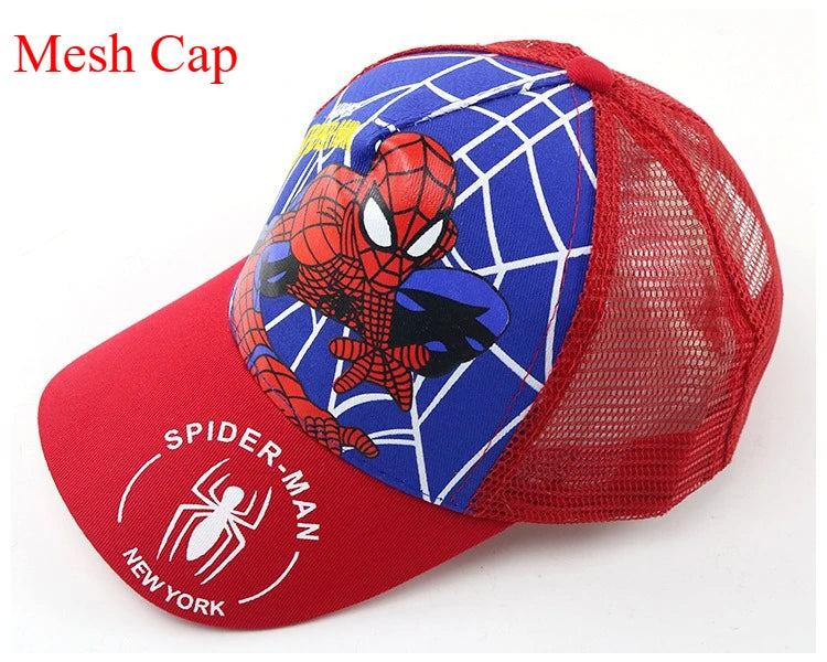 Marvel Anime figurka Spider-Man kreslená baseballová čepice bavlna polyester čepice s kšiltem pro chlapce a dívky čepice a doplňky k hlavě dětský dárek k narozeninám