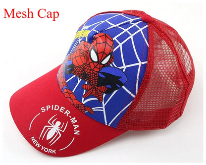 Marvel Anime figurka Spider-Man kreslená baseballová čepice bavlna polyester čepice s kšiltem pro chlapce a dívky čepice a doplňky k hlavě dětský dárek k narozeninám