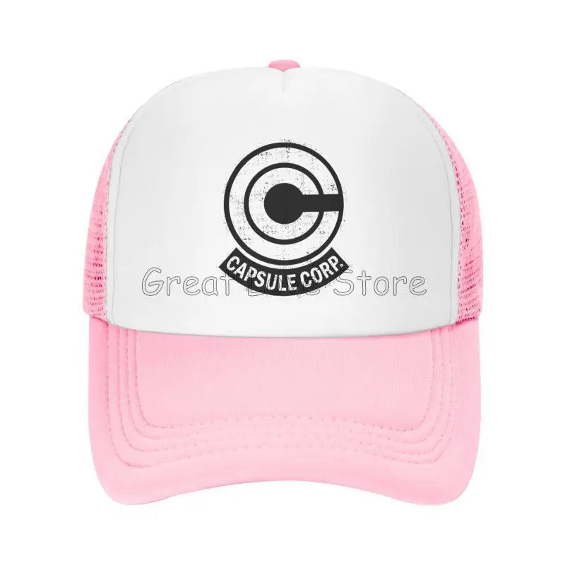 Capsule Corp Κασκέτα μπέιζμπολ με πλέγμα Unisex Καπέλο Trucker Hip-Hop Καπέλο Anime DBZ Dad Hat Ρυθμιζόμενο καπέλο αγώνων Καλοκαιρινά καπέλα Trucker Snapback