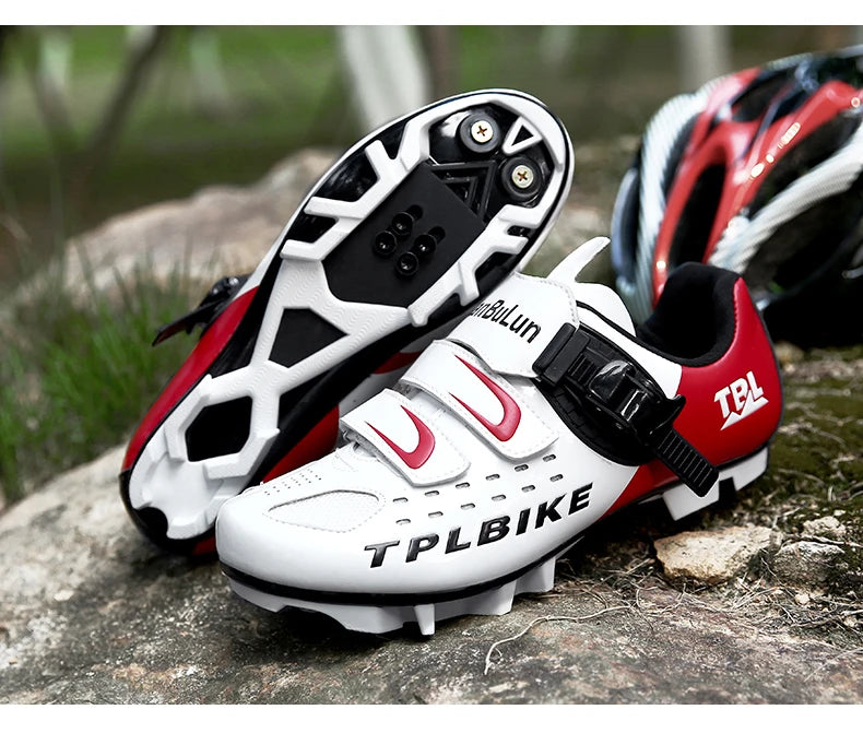 New Men’s and Women’s Bicycle Shoes Outdoor Cycling Shoes with Three Functional Soles Professional Training Shoes