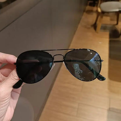 Classic Pilot Children Sunglasses UV400 Metal Vintage Driving Sun Glasses Outdoor Cute Girl Boy Fashion Summer UV Kids Eyewear