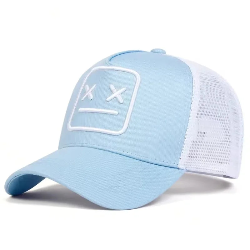 Unisex XX geborduurde baseballpetten met net, verstelbare casual petten, lente- en zomerpetten met zonbescherming voor buiten