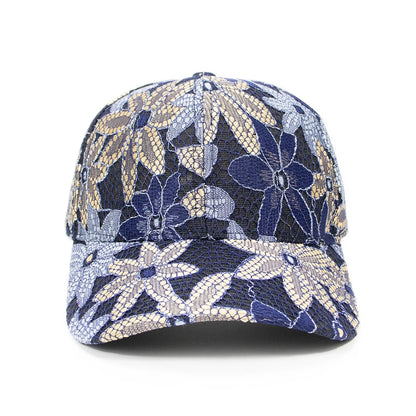Fashion women lace flower baseball caps breathable elegant female hats spring summer autumn cap