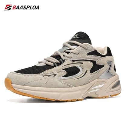 Baasploa New Running Shoes Men Outdoor Fashion Lightweight Mesh Sports Shoes Male Casual Breathable Non-Slip Walking Shoes
