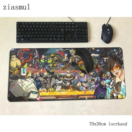 Overwatch podloga za miš za gamere, prekrasna gaming podloga za miš 70x30cm za PC, prijenosno računalo i radni stol, padmouse za igre, estetska gamerska podloga, gamepad