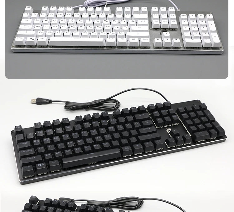 104 teclas retroiluminadas coreanas, francesas, rusas, españolas y alemanas para teclado mecánico con interruptores MX, perfil OEM, teclas ABS DIY