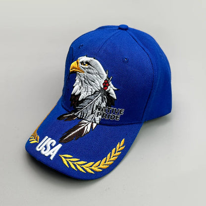 Hvedeaks Ørn Broderi Baseballkasketter Nye Herre Dame Mode Åndbar Solskærm Snapback Hardtop-kasketter Alsidige Street-ins