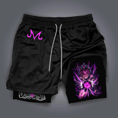 Dragon Ball Japanese Animation Peripheral Double-layer Shorts 2025 Men's Trend Breathable Loose Sports Five-point Pants