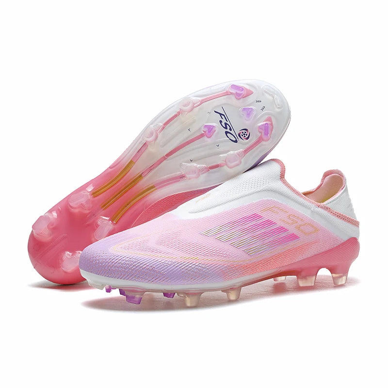New Men's Football Boots Comfortable Soccer Shoes Match Training Boys Non-Slip Long Spikes Breathable Adult Cleats Outdoor Sport