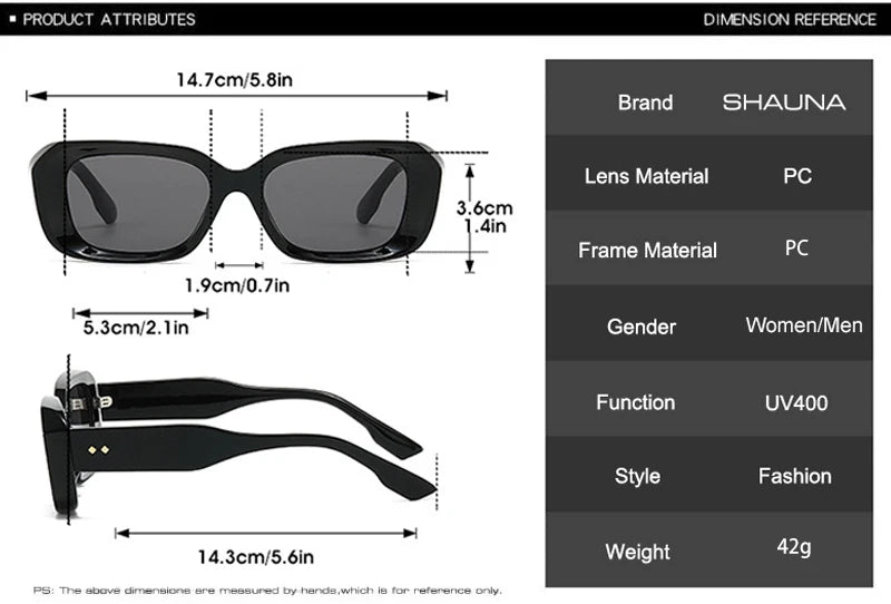 SHAUNA Retro Square Sunglasses Women Fashion Rivets Gradient Shades UV400 Men Green Pink Sun Glasses
