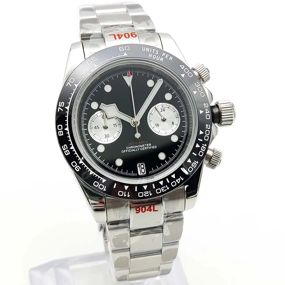 Men's VK64 Sapphire Quartz Stainless Steel Chronograph Casual Sport Waterproof Men's Automatic Watch