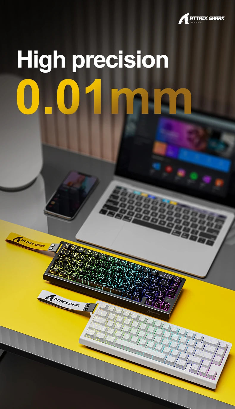 Magnetic Gaming Keyboard ATTACK SHARK X68HE X68PRO HE and FREEWOLF F68 Wired F68Pro Wireless for Pro Gaming 0.01mm Rapid Trigger