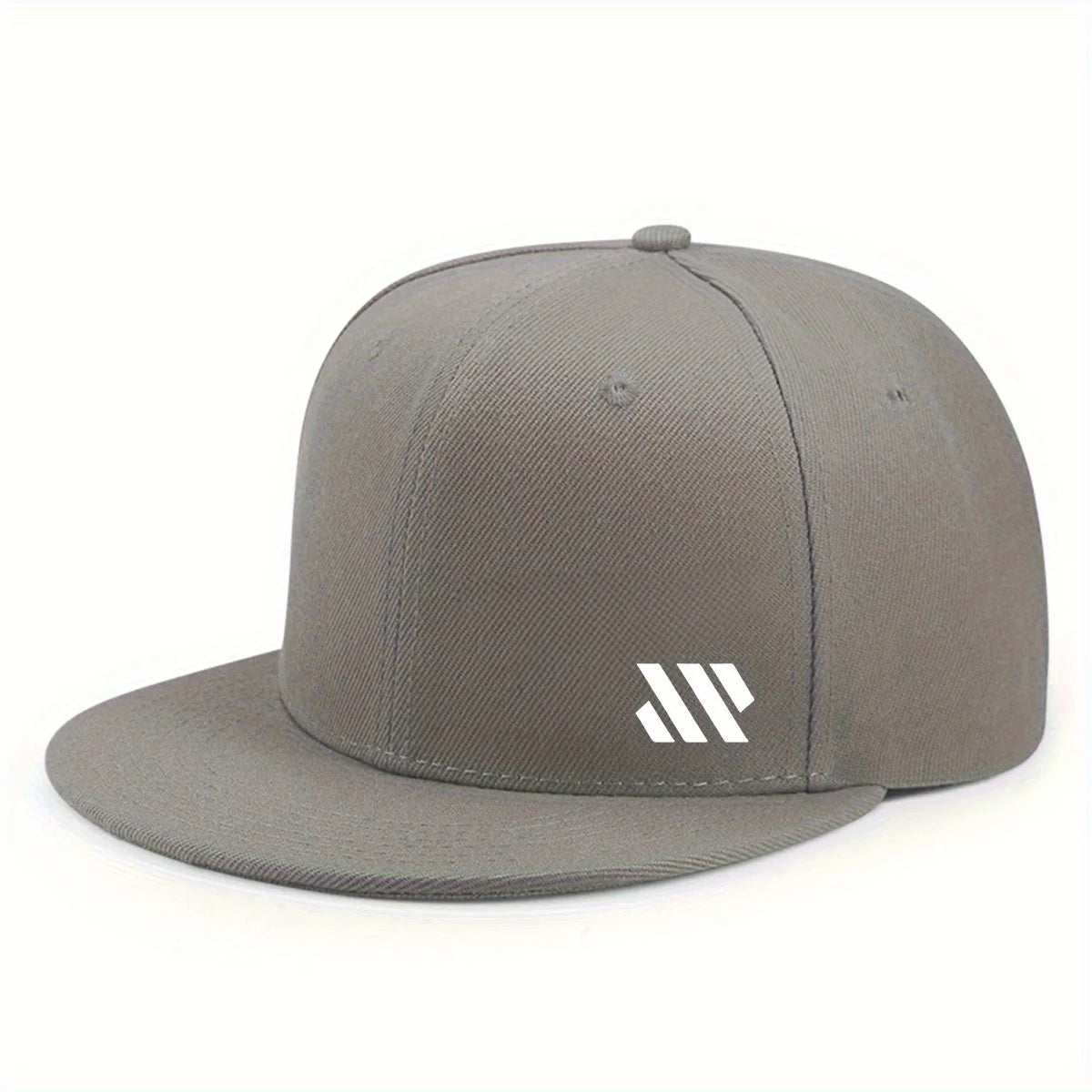 Baseball Hat With White Logo Unisex Adjustable Breathable Flat Brimmed Hat Lightweight Outdoor Travel Hat Headwear