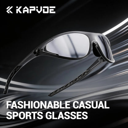 Kapvoe Hiking Sunglasses Camping Fashion Sunglasses for Men Photochromic Cycling Glasses MTB Bike Goggles Fishing Eyewear Sports