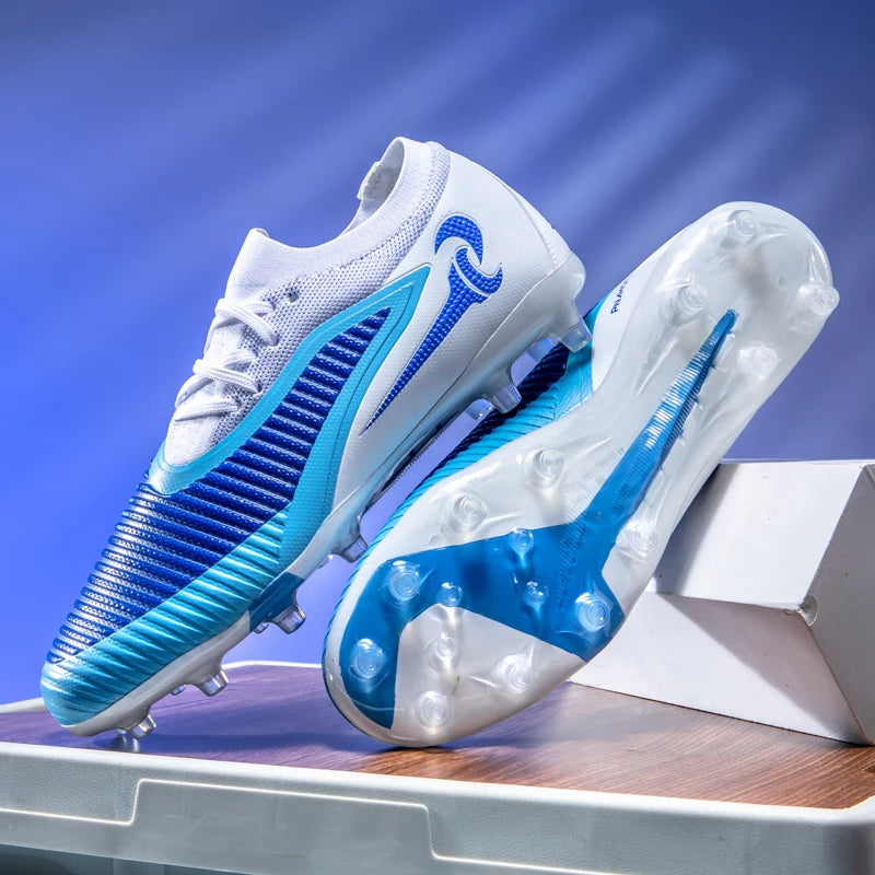 Nouvelles chaussures de football pour hommes, ultralégères, pour l'entraînement en extérieur, livraison directe, chaussures de foot à crampons longs FG antidérapantes