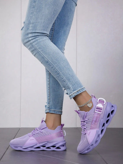 Moda Lila Casual Sneakers Dam Herr Blade Löparskor Storlek 48 Lätta Andningsbara Sportskor Herr Mesh-sneakers