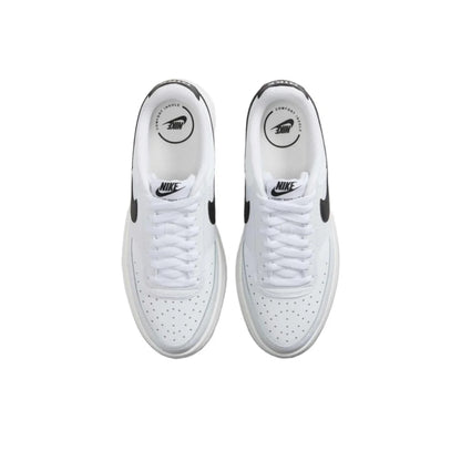 POIZON Nike Court Vision Alta Abrasion Resistant Low top Skateboard Shoes Women's White Black DZ5394-107