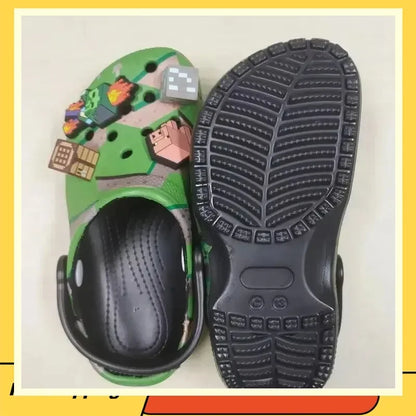 Minecraft 3D World Anime Game Comfortable Lightweight Eva Hole Clogs Sandals Summer Slippers For Adult Home Beach Non Slip Gift