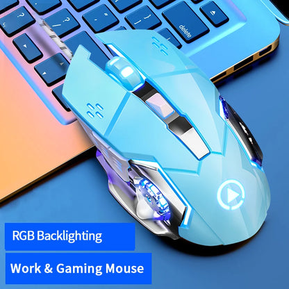 USB-Gaming-Maus mit Kabel, 6 Tasten, Hintergrundbeleuchtung, ergonomische Maus, einstellbare DPI, optische Maus für PC-Gamer, Computer und Desktop