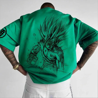 Dragon Ball Z T-Shirt – Reine Baumwolle, atmungsaktiv & elastisch | Bequem & stilvoll | Ideal für Anime-Fans