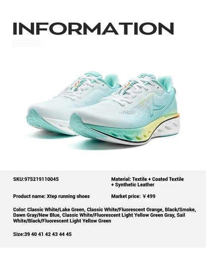 Xtep Reactive Coil 12.0 Running Shoes for Men, 2025 Summer Elastic Sports Shoes, Rebound Cushioning Sneakers 975219110045