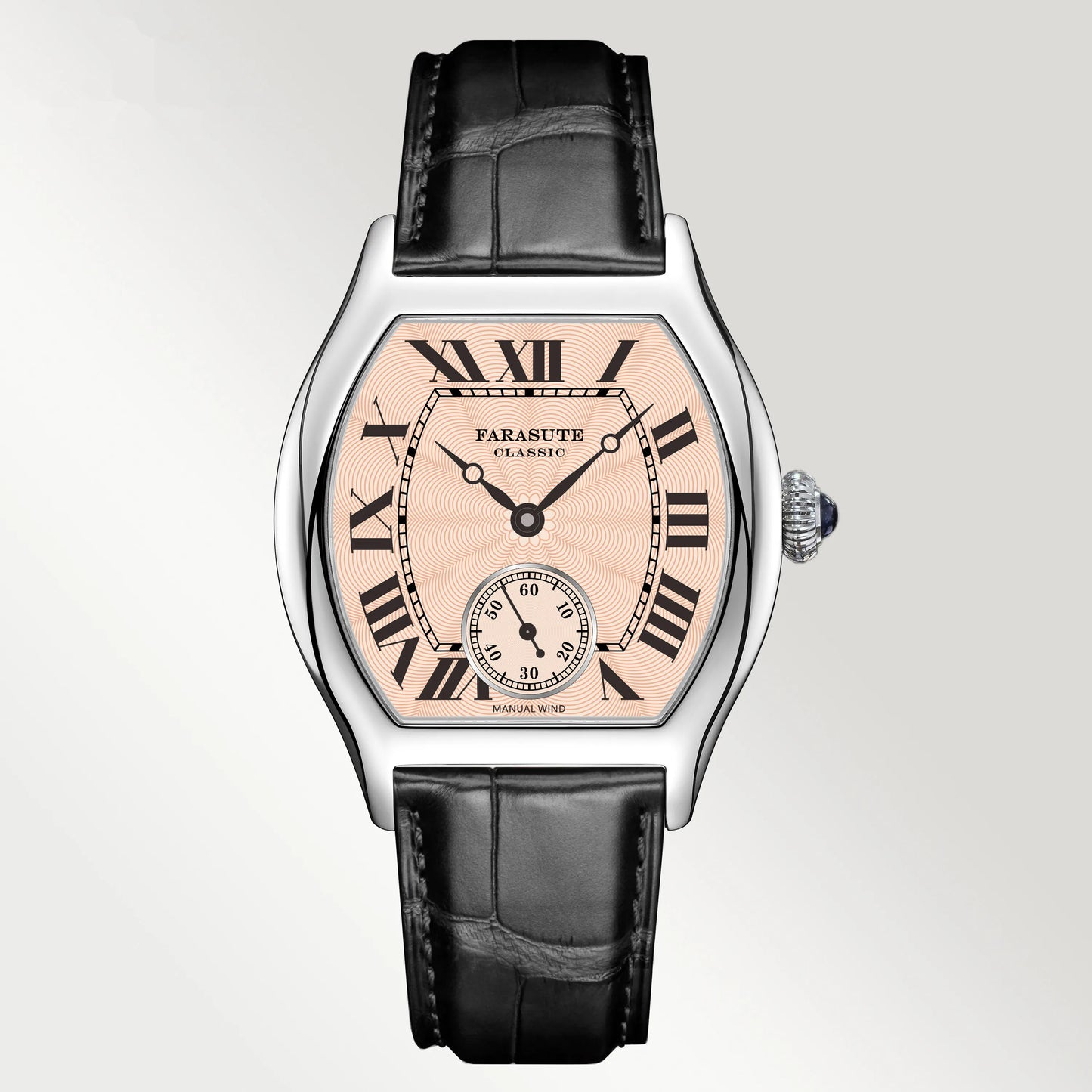 FARASUTE New Classic Hangzhou Customized Movement Manual Mechanical Watch Men Sapphire Crystal Small Second 50m Waterproof reloj