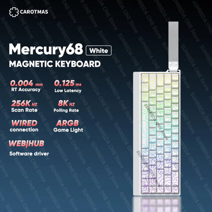 IROK Mercury68 Max Magnetic Mechanical Gaming Keyboard, 68-Key Wired 8K Rapid Trigger Keyboard with Hall Effect Switches, Hot-Swappable RGB Gaming Keyboard