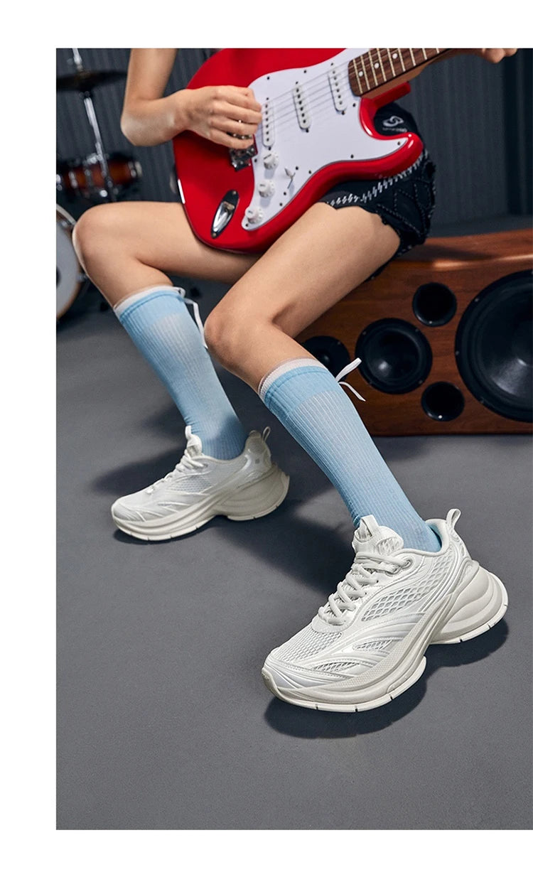 Xtep Basque 3 Sneakers Women Lightweight Wear-Resistant Trendy Durability Thick Sole Casual Sports Female Shoes 874218320006