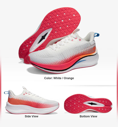 Baasploa Running Shoes Men Carbon Plate Professional Cushioning Anti-Slip Sneaker Female Casual Breathable Jogging Sports Shoes