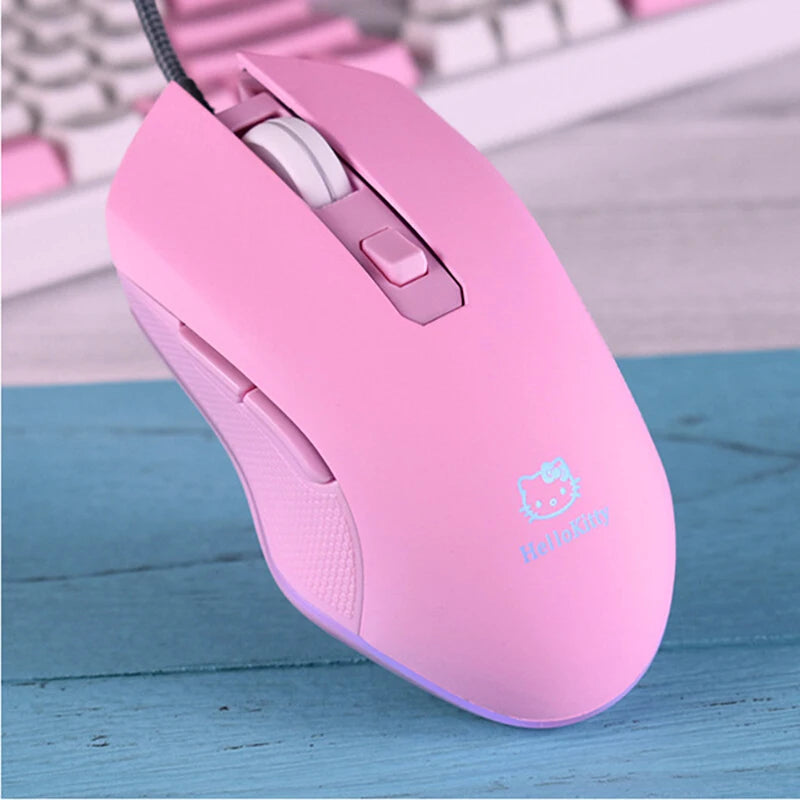 UTHAI DB49 Wired Luminous Pink Mouse 1600 (dpi) Computer Accessories Peripheral Cute Girl Gaming Mouse