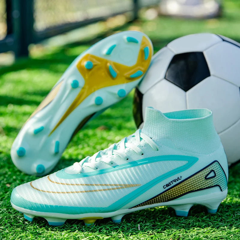 Chaussures de football montantes pour hommes, crampons longs, chaussures de football pour adultes, légères, entraînement sportif professionnel