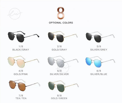 LM Kvinder Hexagon Solbriller Mænd Retro Polariserede Kørselsbelagte Spejlbriller UV400 Briller gafas de sol
