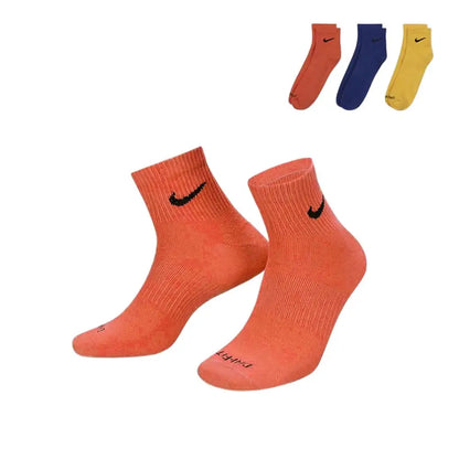 Nike 3-Pack Men's and Women's Thick-Pile Terry-Sole Sports Socks: Non-Slip, Comfortable, and Breathable SK0118-010