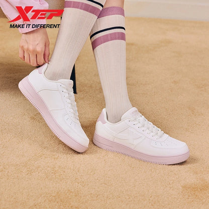 Xtep White Sneakers Women 2026 Spring Couples Versatile Trendy Casual Thick-soled Heightening Sports Shoes 874118319851