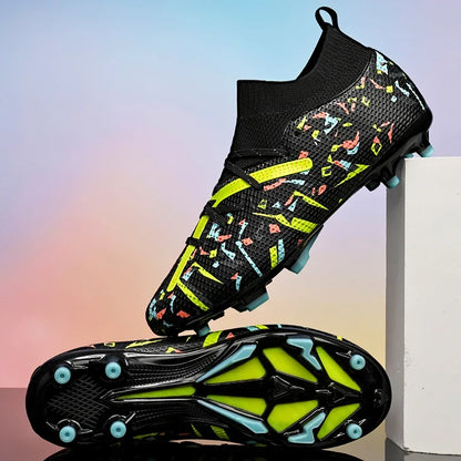 Chaussures de football pour hommes, chaussures de soccer professionnelles, chaussures de futsal d'extérieur, chaussures de soccer unisexes pour terrain synthétique, chaussures de soccer respirantes pour entraînement et mat
