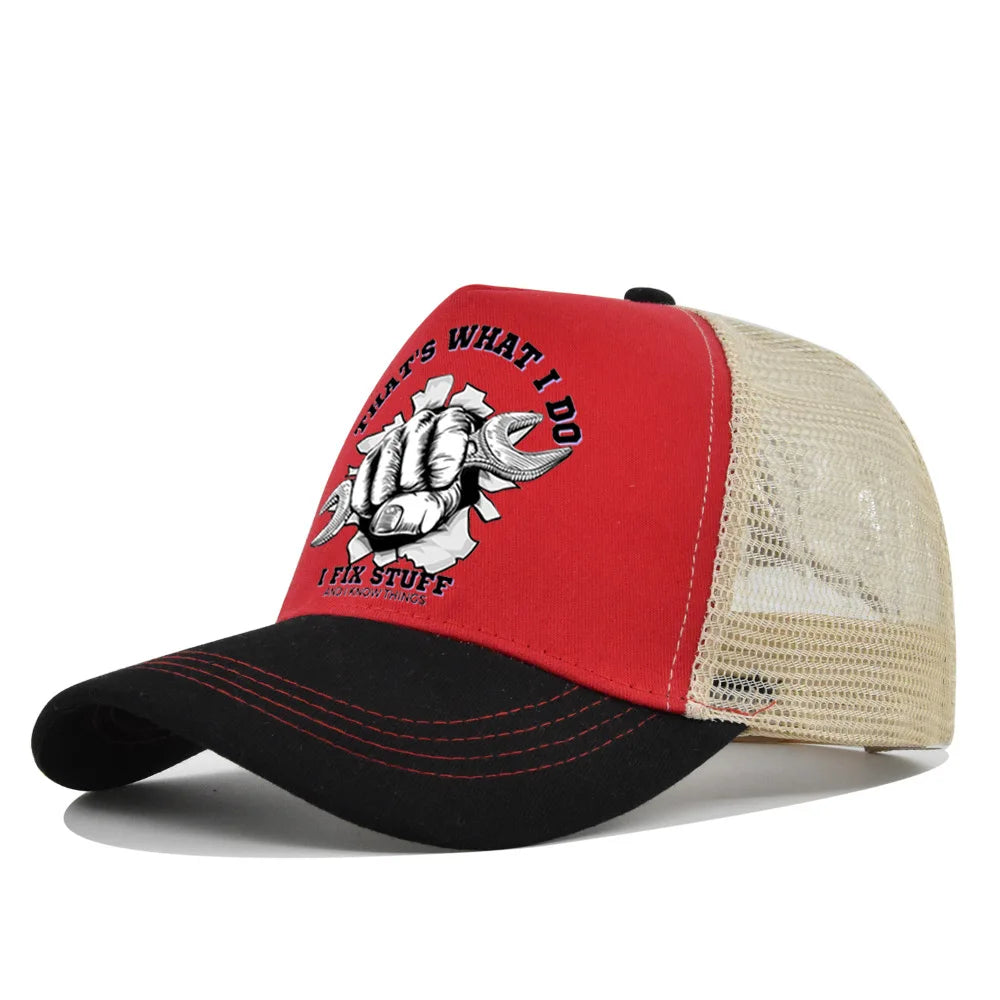 Gorra de béisbol de moda para primavera-verano, de malla estampada y transpirable, con logotipo personalizado para hombres, mujeres y parejas; gorra con visera, casquette.