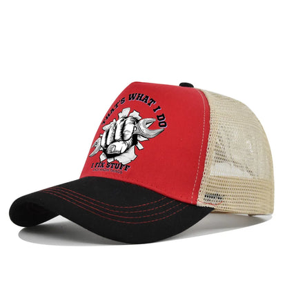 Gorra de béisbol de moda para primavera-verano, de malla estampada y transpirable, con logotipo personalizado para hombres, mujeres y parejas; gorra con visera, casquette.