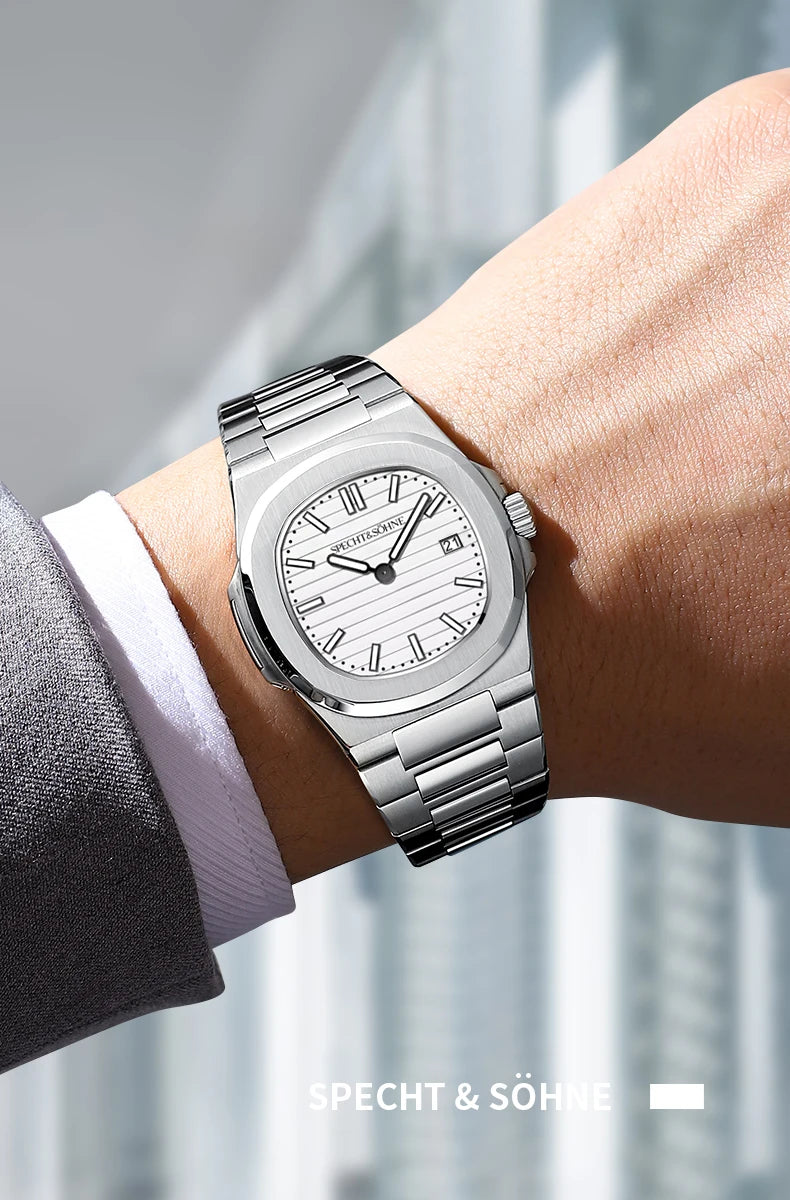 Specht & Söhne New Arrivals Mens Watch Rose Gold 5711 Classic Sports Watches Ultrathin Stainless Steel Sapphire 50M Waterproof